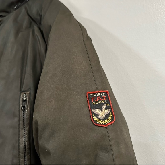 Triple Fat Goose Men's Coat Fur Lined Hood Medium M AS IS - Picture 5 of 16